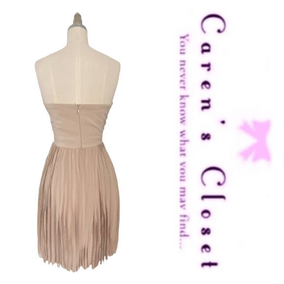 BCBG MaxAzriaTaupe Strapless Bustier Mini Dress - Picture 7 of 9